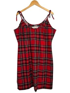 Gretchen Scott Tartan Plaid Sweets Mini Dress Size XL